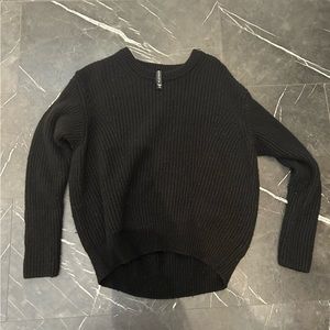 Athleta Cascades Sweater Womens Xs Wool Blend Black